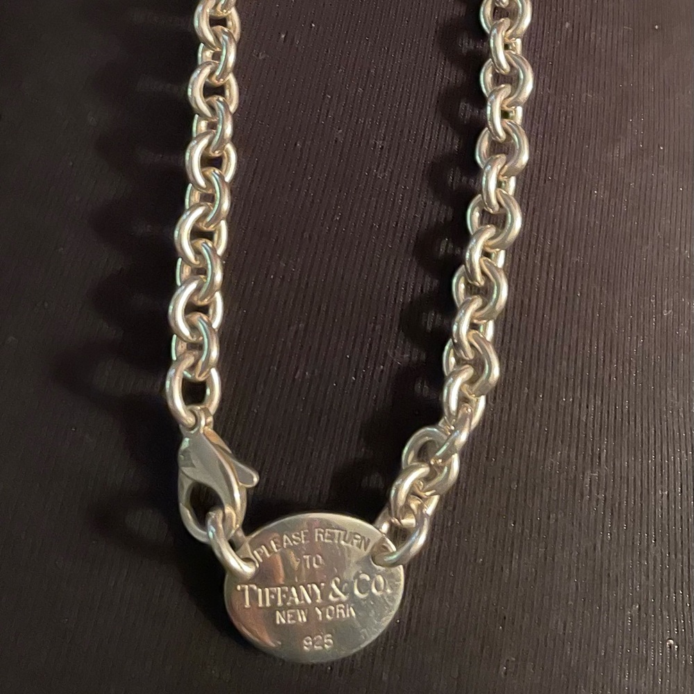 Genuine Return to Tiffany®  Oval Tag Necklace